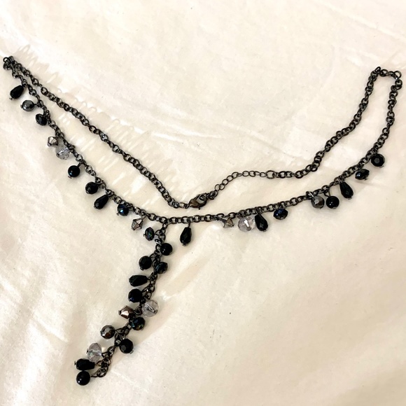 Vintage Chain Necklace with Cut Beads - Picture 1 of 7